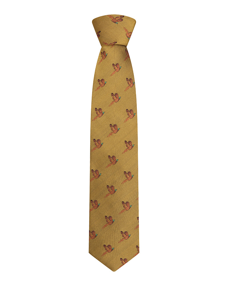 Hoggs 100% Silk Woven Tie Pheasants
