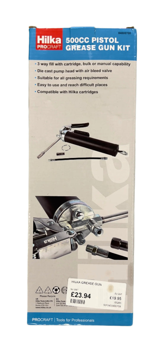 Hilka 500cc Pistol Grease Gun Kit