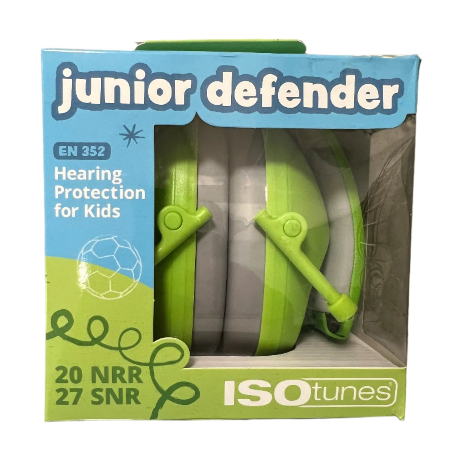 Junior Ear Defender Hearing Protection For Kids Green