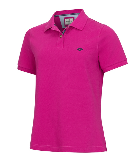 Hoggs of Fife Ladies Cora Pique Polo Shirt Berry
