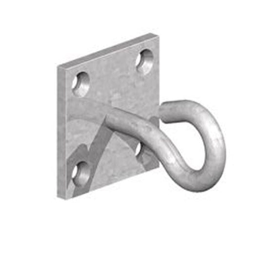 Gatemate 2 x 2" Galvanised Hooks On Plate 2 Pack
