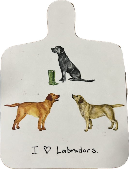 I Love Labradors Mini Chopping Board