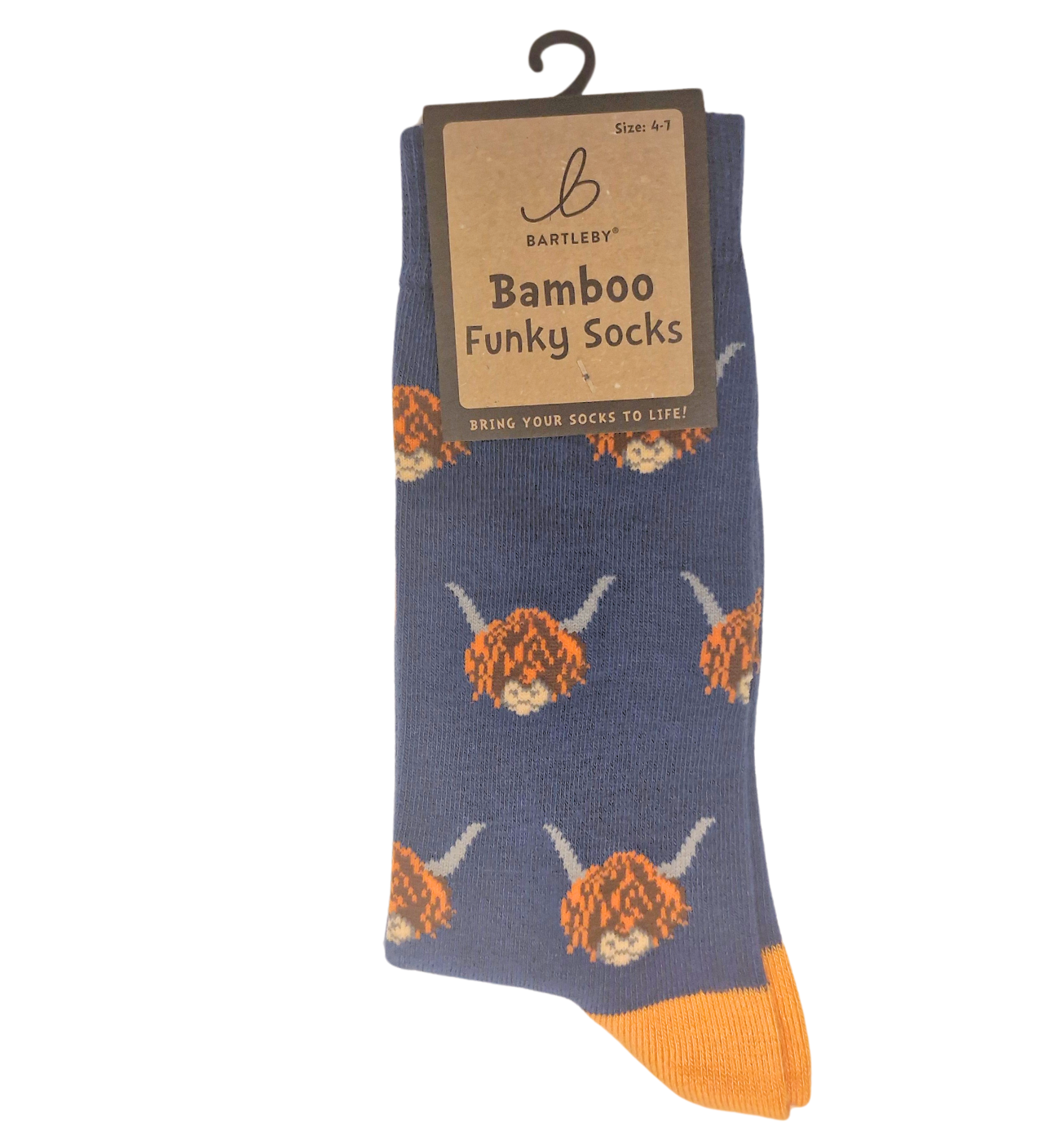 Ladies Bamboo Socks Highland Cow Funky Socks