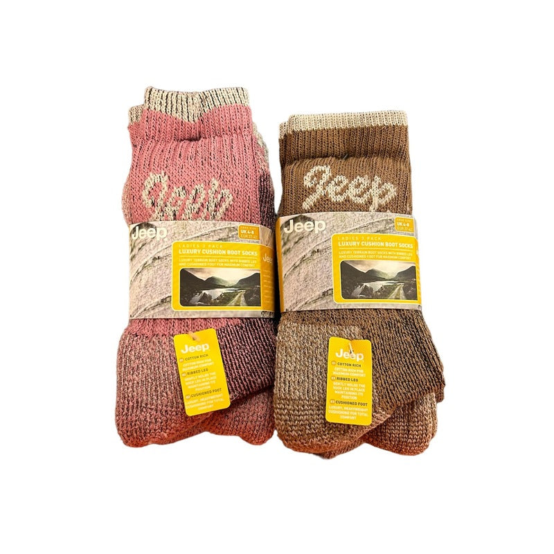 Ladies Jeep Luxury Cushion Boot Socks