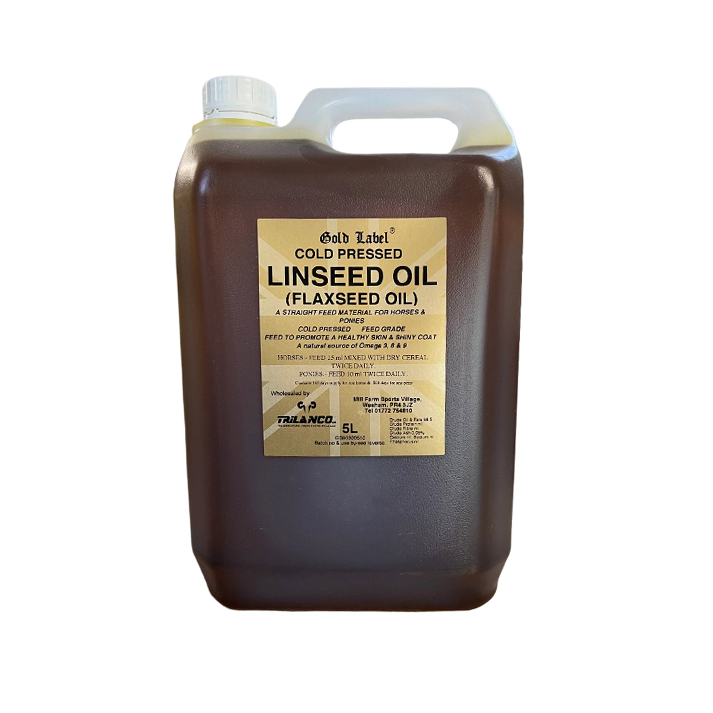 Gold Label Cold Pressed Linseed Oil 5L