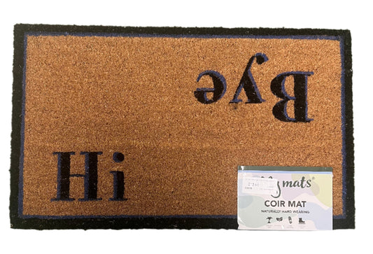 My Mats Coir Mat Printed Hi Bye & Border 45x75cm