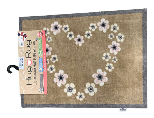 Hug Rug Nature 15 Heart Shaped Flowers 65x85cm Mat