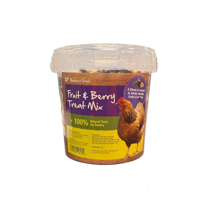 Natures Grub Fruit/Berry 100% Natural Treat Mix For Poultry 600G