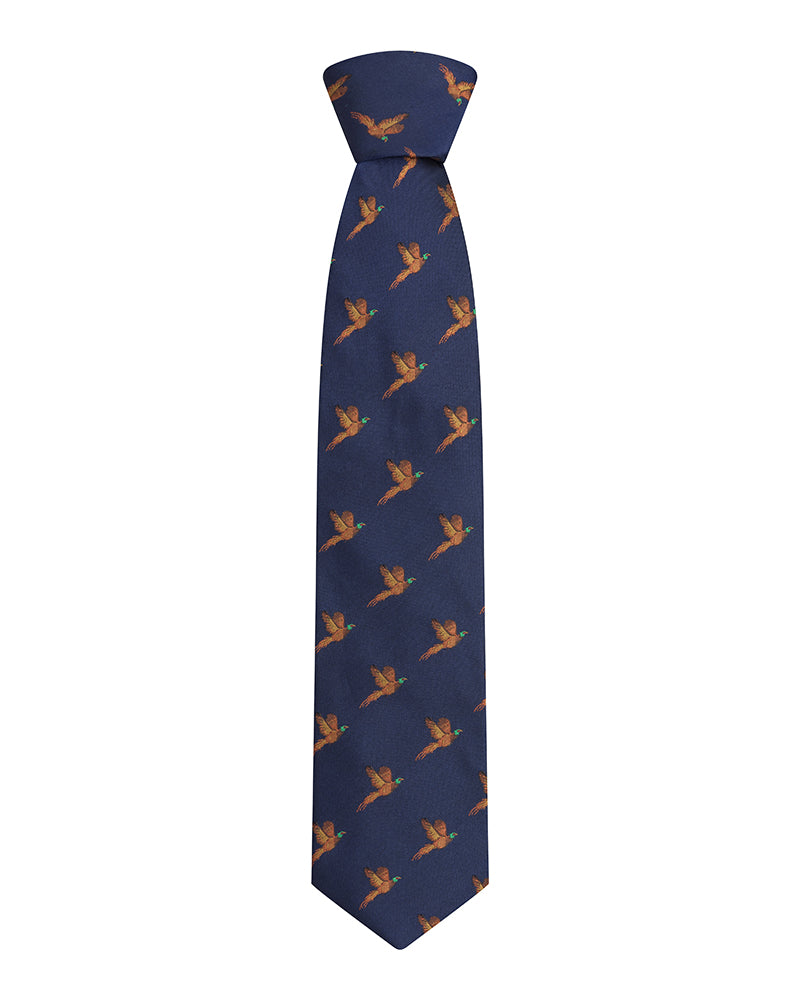 Hoggs 100% Silk Woven Tie Pheasants