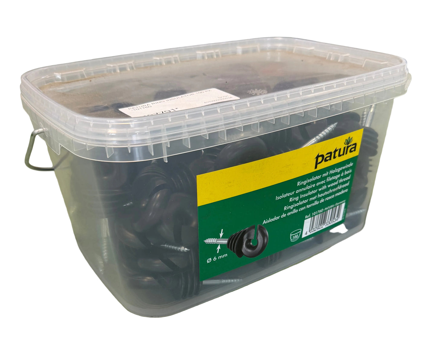 Patura Ring Insulators With Wood Screw 100 Pack