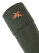 Bisley Olive Pheasant Embroidered Shooting Stocking Sock Size L