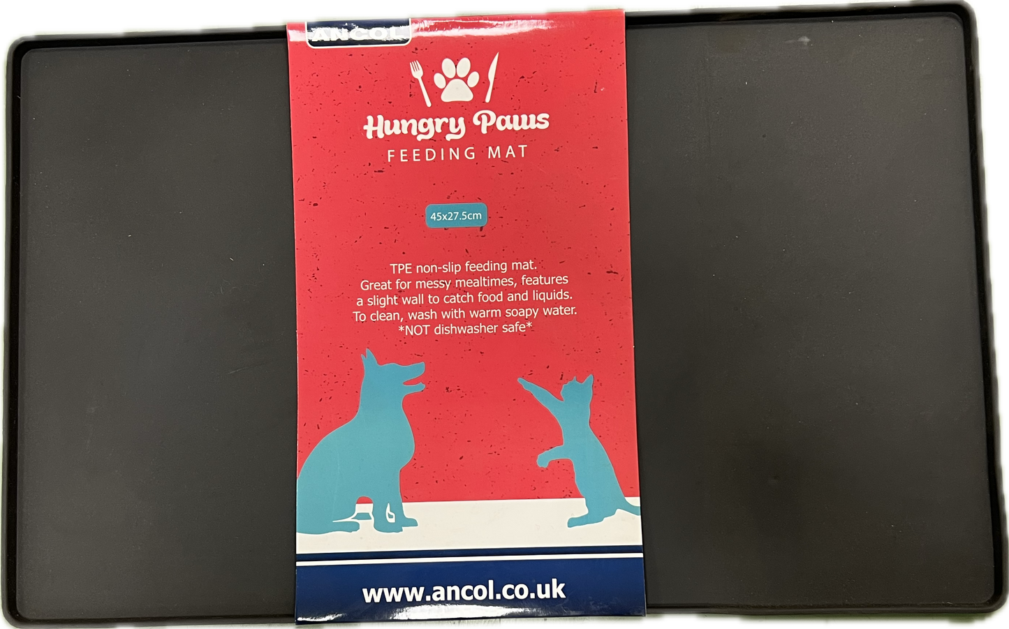 Ancol Pet Non Slip Feeding Mat 45x27.5cm Dogs & Cats
