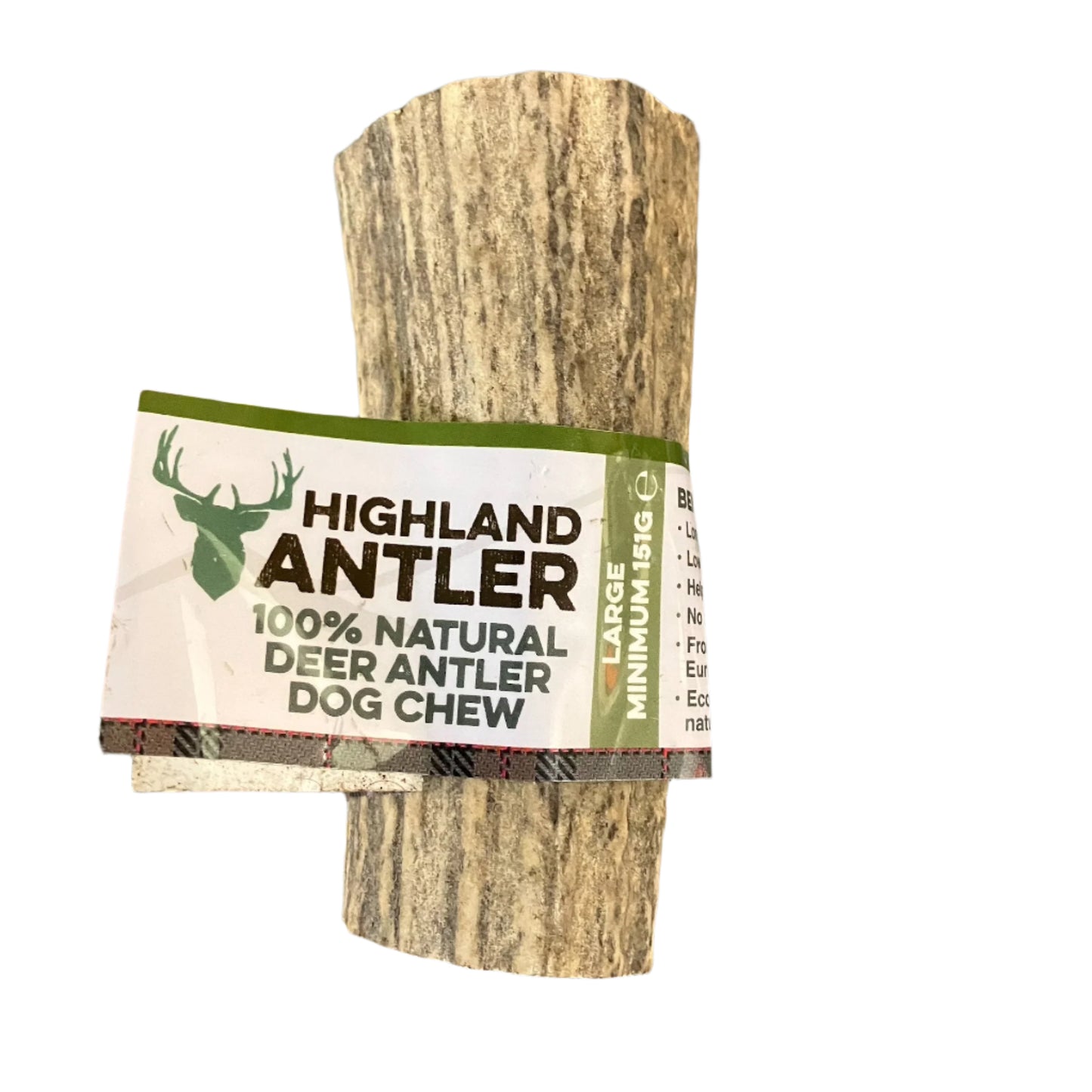 Antos Highland Deer Antler Bar Large Natural Dog Chew