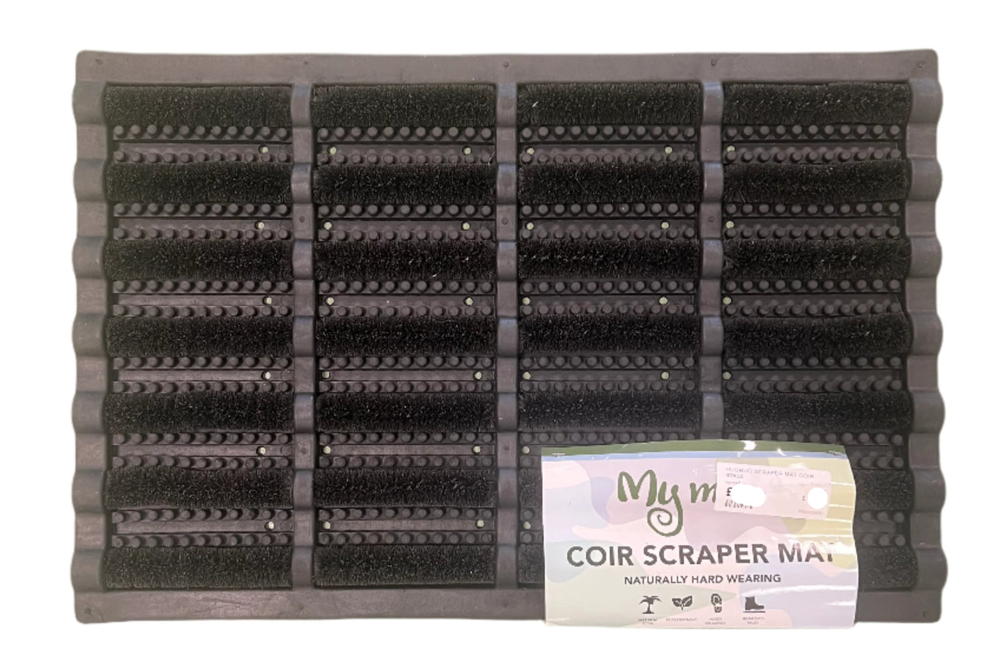My Mats Black Coir Scraper Doormat 40x60cm