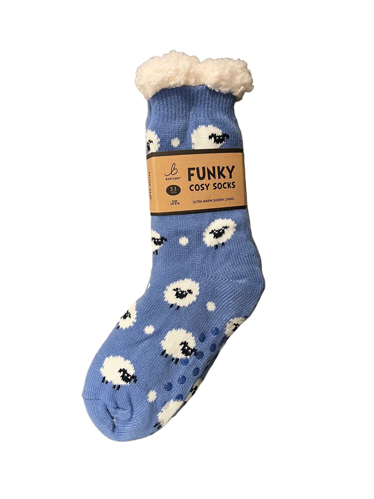 Sheep Sherpa Fleece Lined Funky Cosy Socks | Women’s 4–8 | Winter Gift