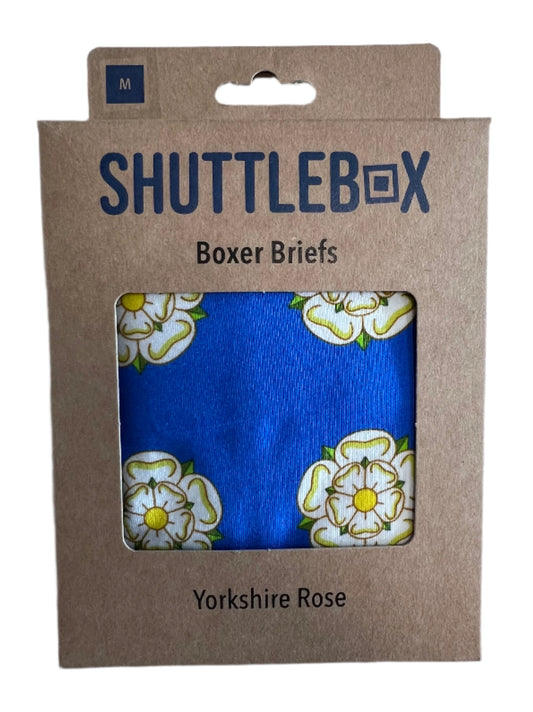 Shuttlebox Yorkshire Rose Boxer Briefs Size Medium