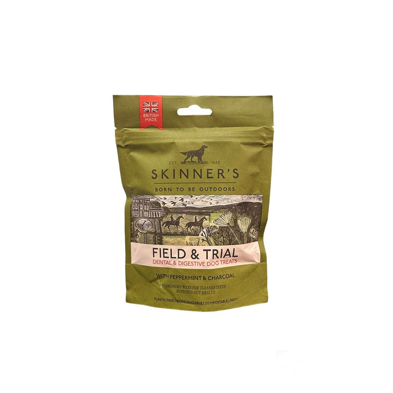 Skinners Dental Dog Treat With Peppermint & Charcoal 90G