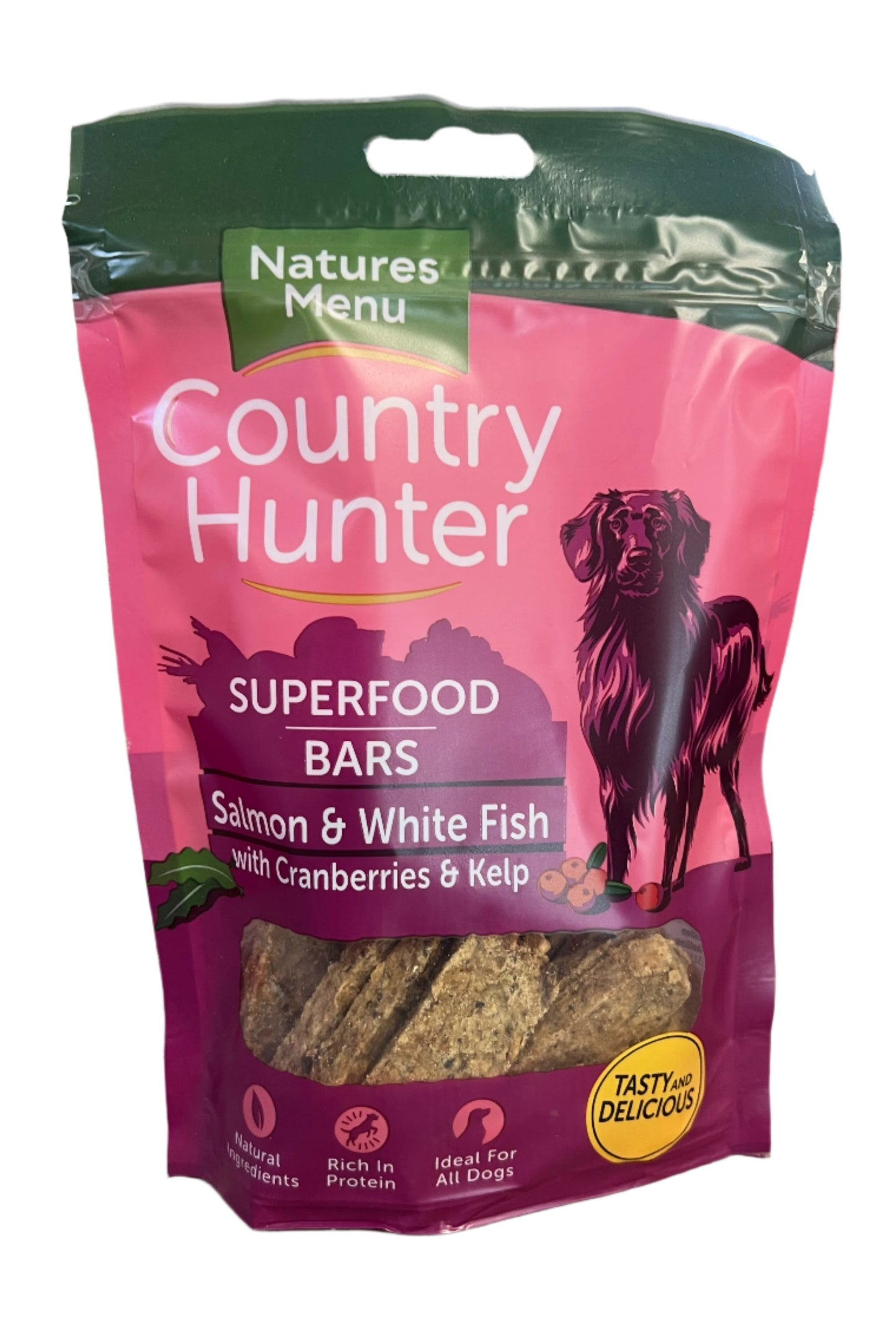 Country Hunter Superfood Dog Bars Salmon & White Fish With Cranberries & Kelp