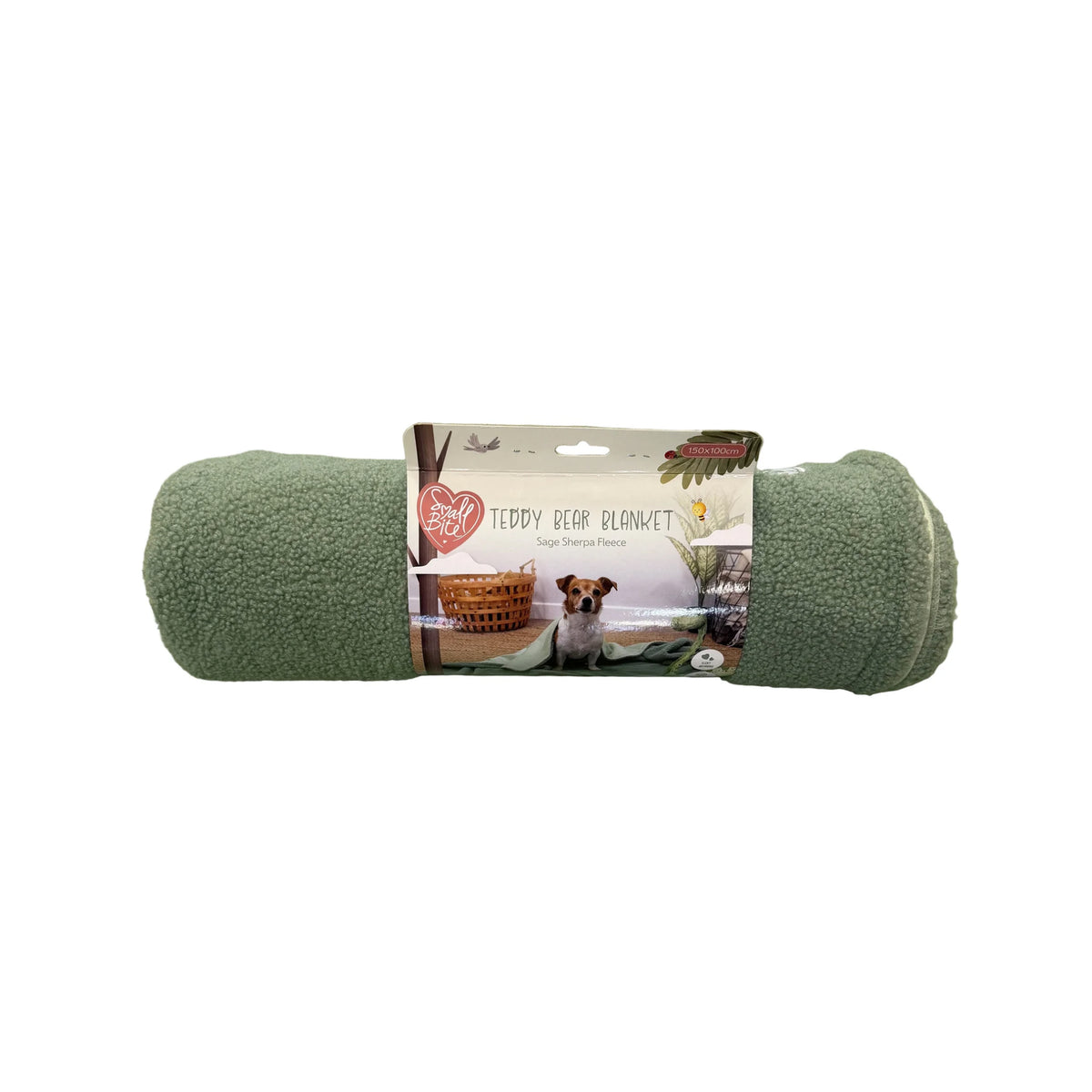 Small Bite Teddy Bear Pet Blanket 150 x 100cm Assorted Colours