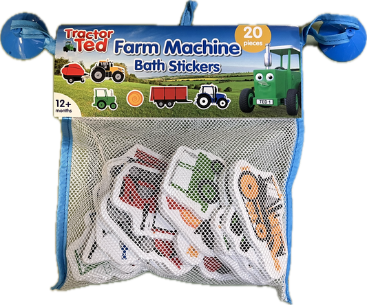 Tractor Ted Farm Machine Bath Stickers 20 Pieces