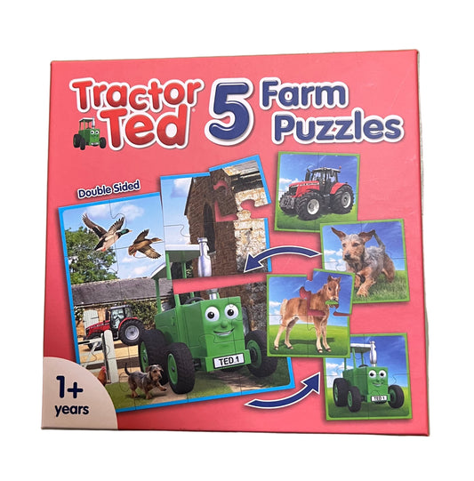 Tractor Ted 5 Double Sided Farm Puzzles