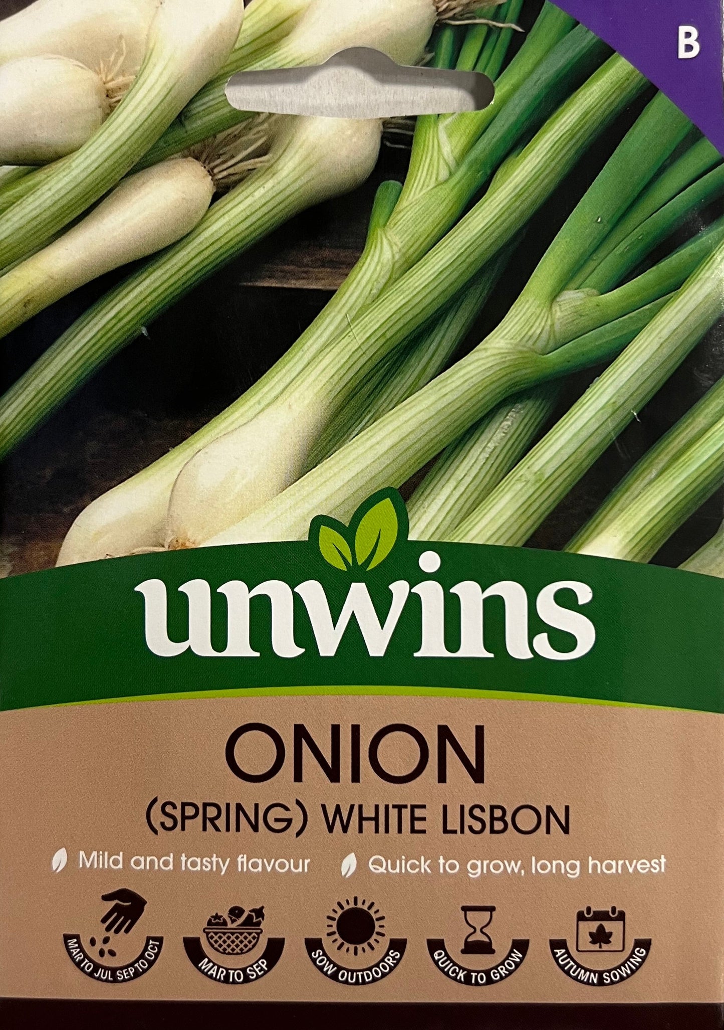 Unwins Onion (Spring) White Lisbon – Vegetable Seeds