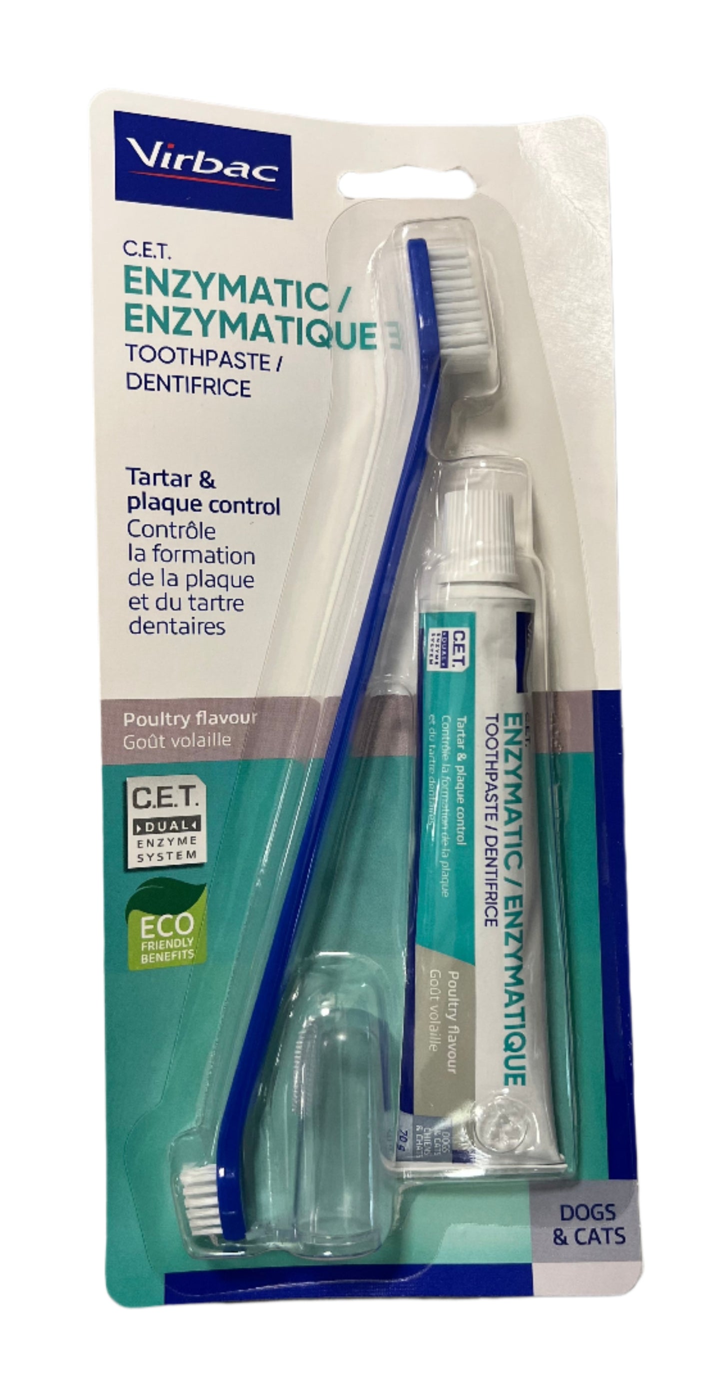 Virbac Enzymatic Dog & Cat Poultry Flavoured Toothpaste Kit