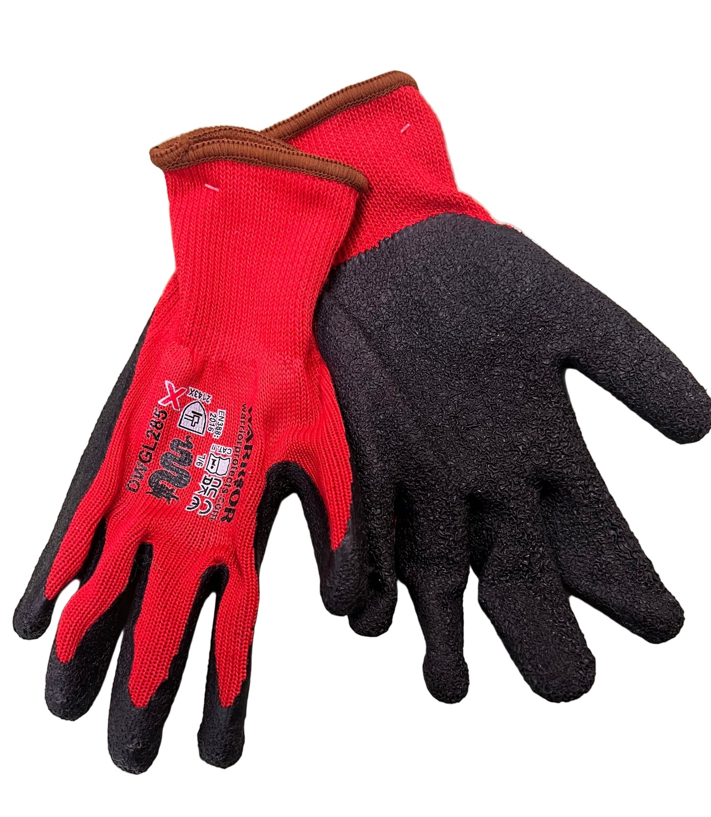 Warrior Supa Grip Flexible Work Safety Gloves Red & Black
