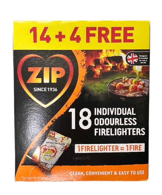 Zip 18 Individual Odourless Firelighters