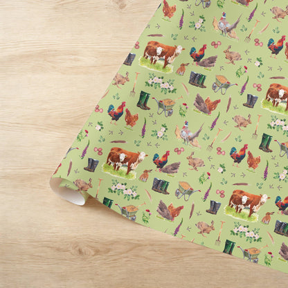 Farm Living Wrapping Paper | Gift Wrap | Farm Animals