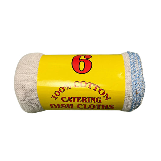 100% Cotton Catering Dish Cloths 6 Pack