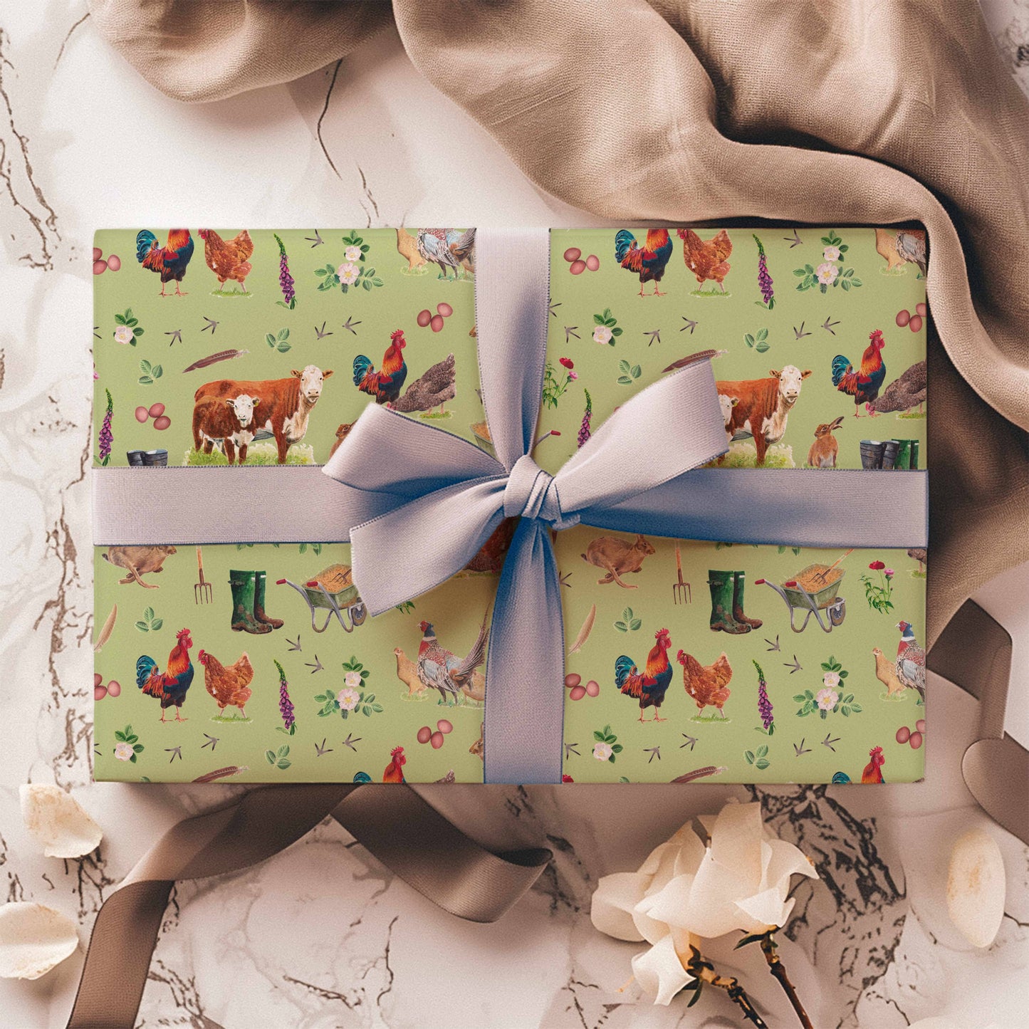 Farm Living Wrapping Paper | Gift Wrap | Farm Animals