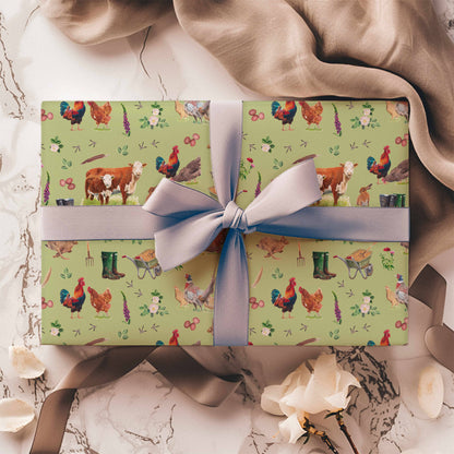 Farm Living Wrapping Paper | Gift Wrap | Farm Animals