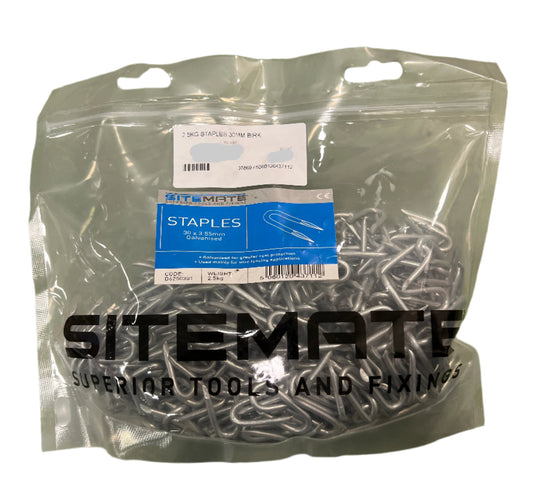 Sitemate Galvanised Staples 30 x 3.35mm 2.5kg