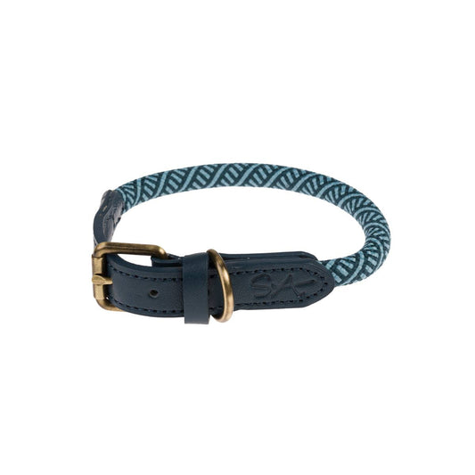 Teal Rope Dog Collar