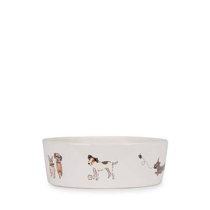 Doggy Daycare Stoneware Dog Bowl