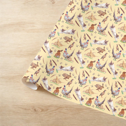 Country Game Wrapping Paper | Gift Wrap | Pheasants | Dog