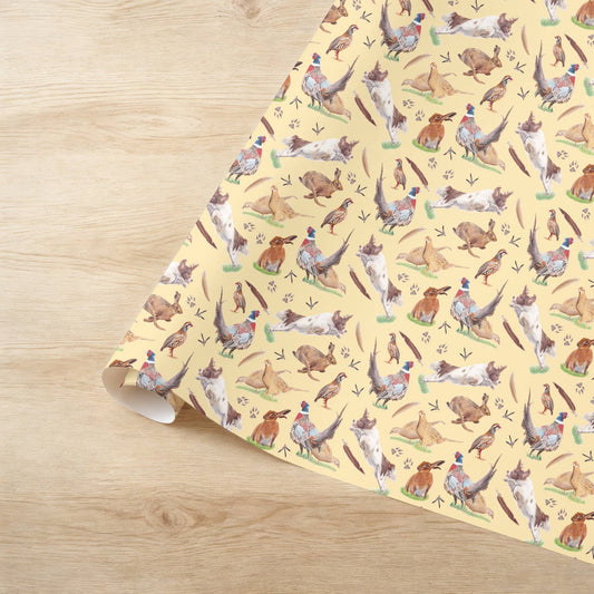Country Game Wrapping Paper | Gift Wrap | Pheasants | Dog