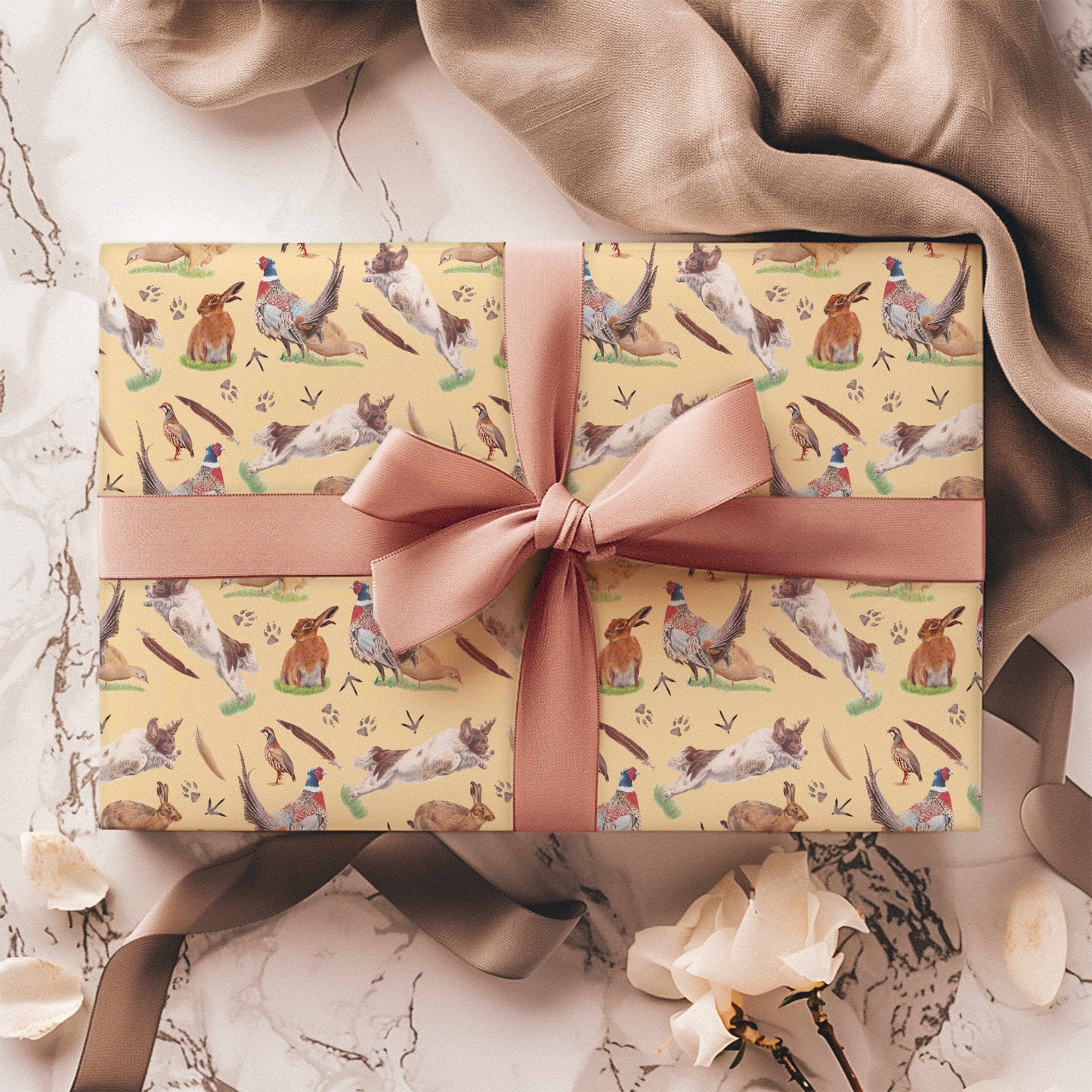 Country Game Wrapping Paper | Gift Wrap | Pheasants | Dog
