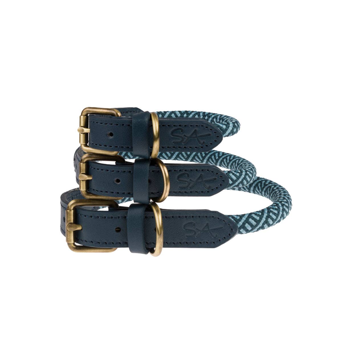 Teal Rope Dog Collar