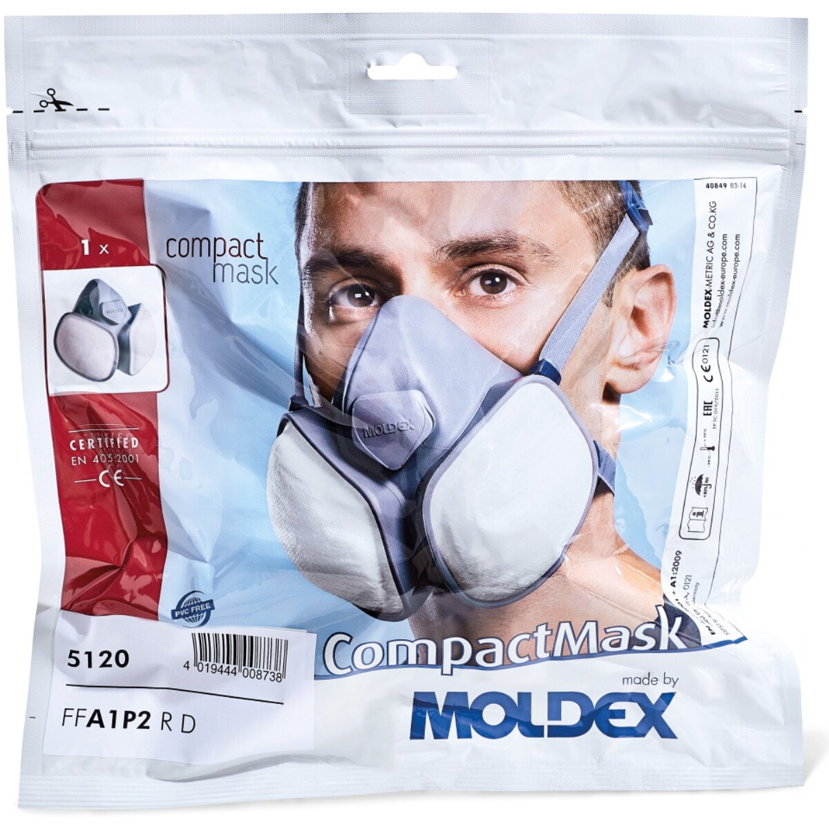 Moldex CompactMask FFA1P2 R D Respirator 5120