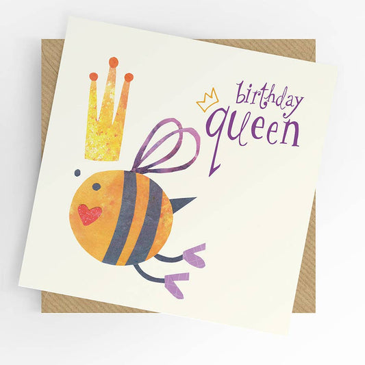 Queen Bee Birthday card