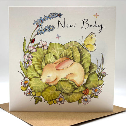 New Baby Card - Rabbit New Baby