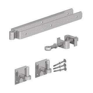 Gatemate Adjustable Double Strap Hinge Set With Hooks On Plates 24" 600mm