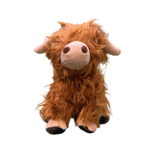 Ancol Fergus Highland Cow Plush Dog Toy