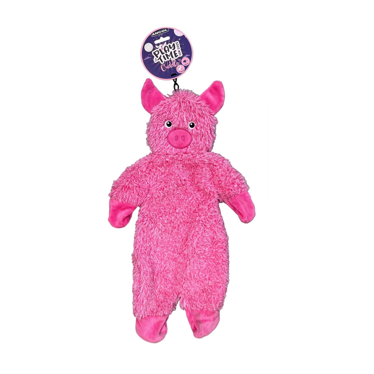 Ancol Plush Time Silent Unfilled Assorted Dog Toy