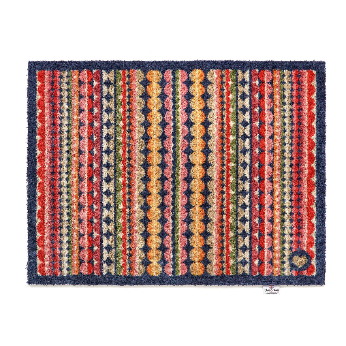 Hug Rug multi coloured Beady Stripe 65x85cm Mat