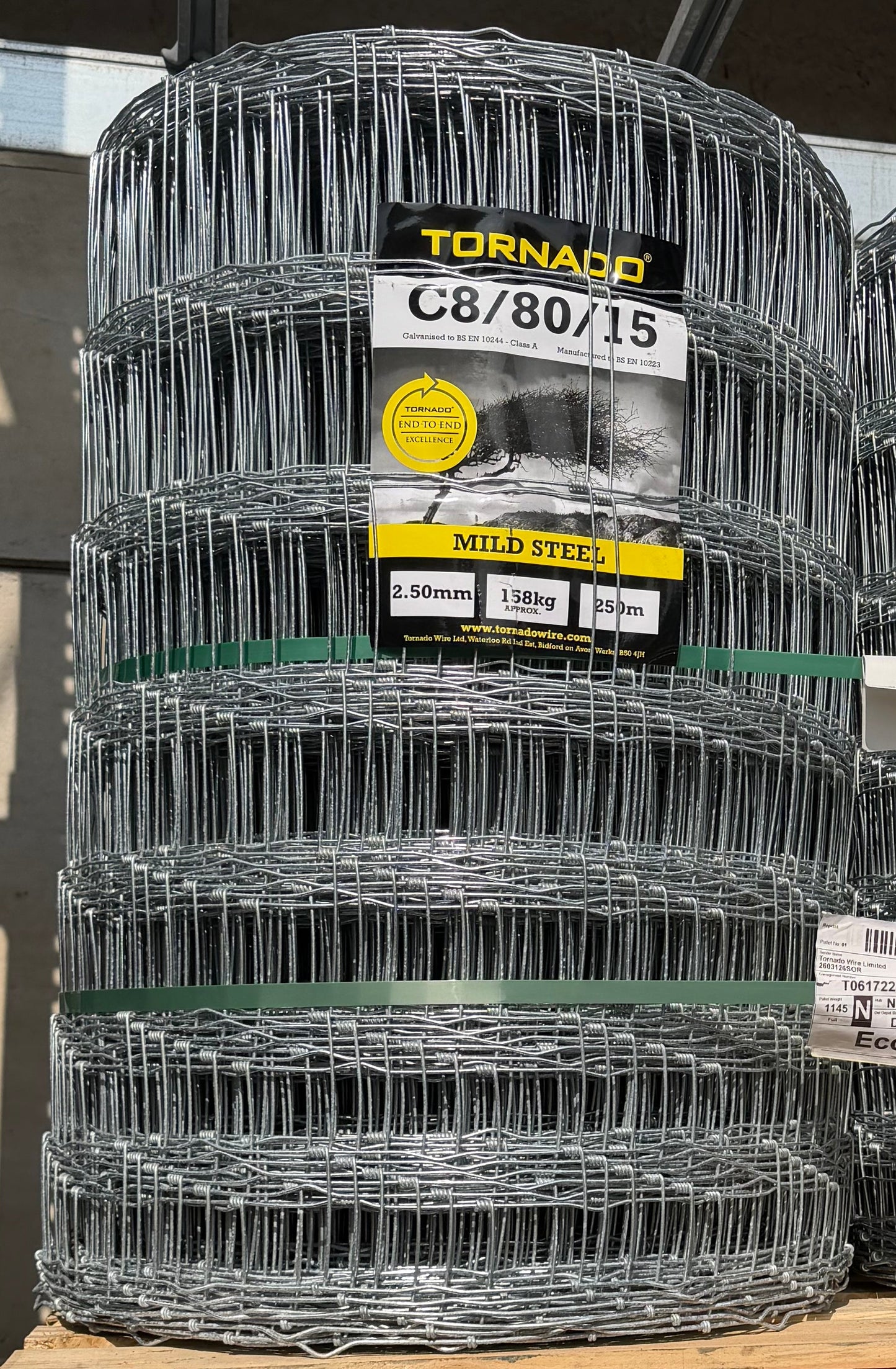Tornado C8/80/15 Mild Steel Stock Fence Various Lengths