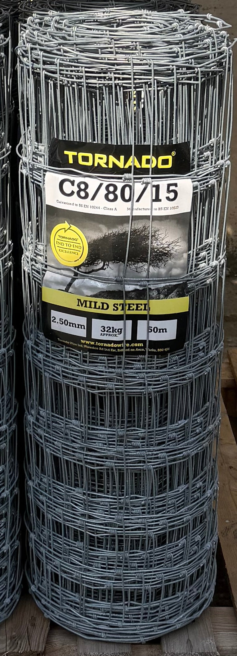 Tornado C8/80/15 Mild Steel Stock Fence Various Lengths