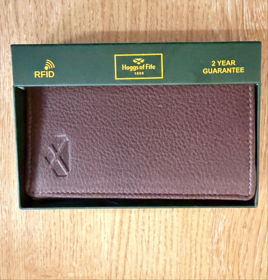 Hoggs Of Fife Monarch Brown Leather Credit Card Wallet